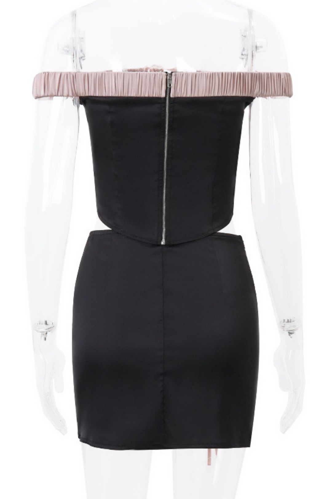 Sexy And Sweet Temperament Lace-up Vest Flower Skirt Suit