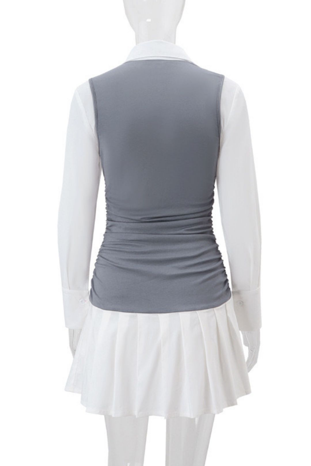 Color Temperament Long-sleeved Shirt Dress