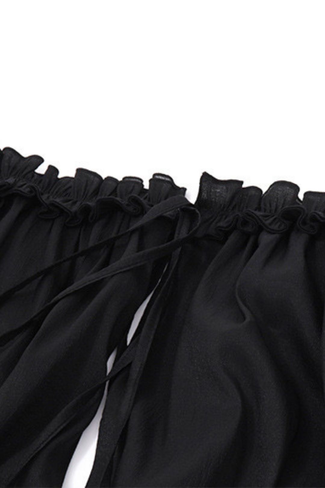 Sexy One-line Collar Pleated Tube Top Lantern Long Sleeve Hip Dress