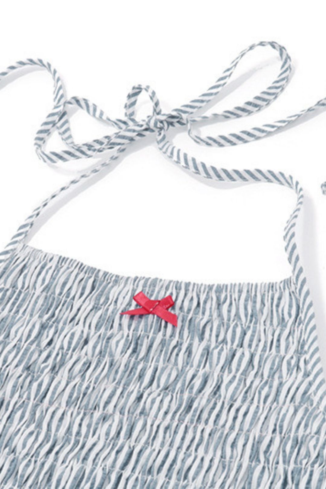 Spicy Bow Tie Halter Neck Strap Waist Puffy Dress