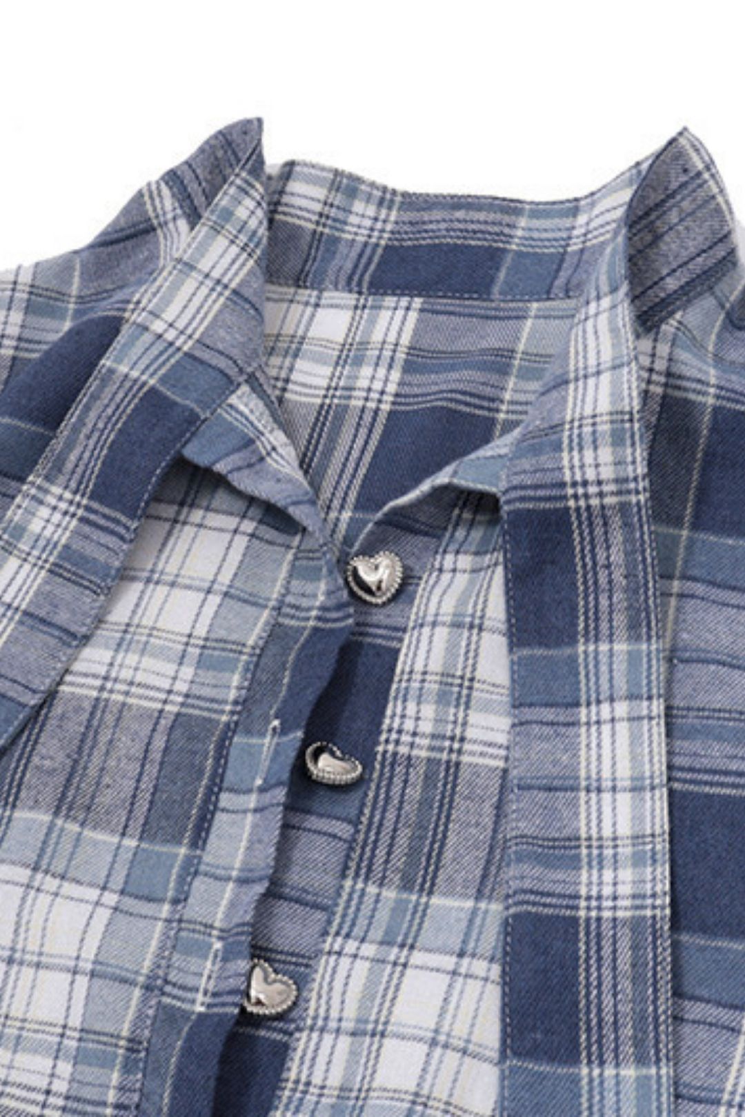 Lapel Plaid Long-sleeved Shirt Dress