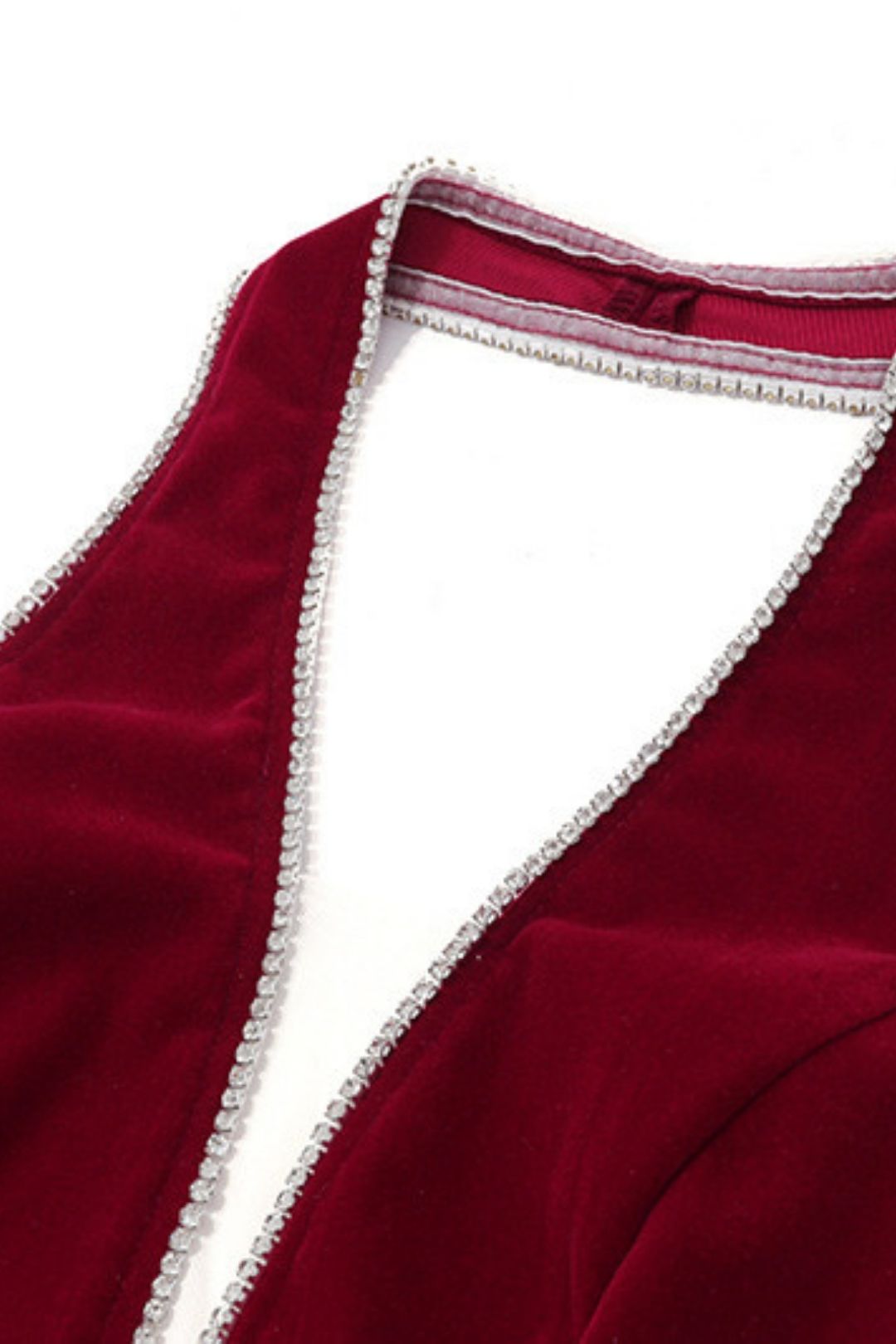 V Low-cut Waist Slimming Suede Halterneck Dress