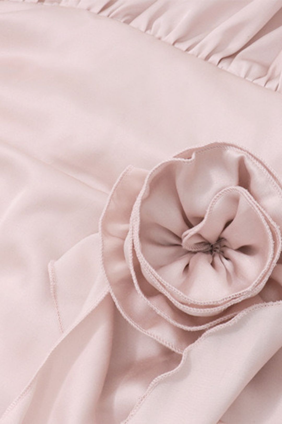 Sweet Backless Strappy Flower Silky Satin Halterneck Dress