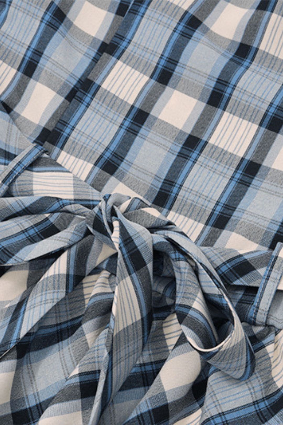 Tube Top Flower Plaid Print Strap Waist Flower Bud Skirt