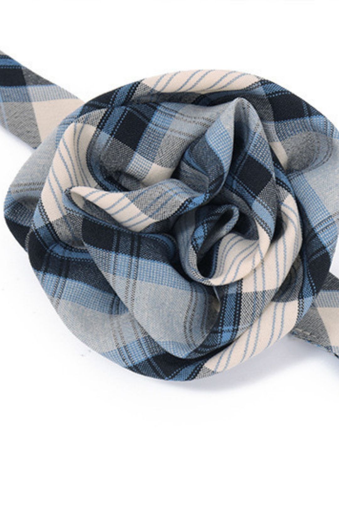 Tube Top Flower Plaid Print Strap Waist Flower Bud Skirt