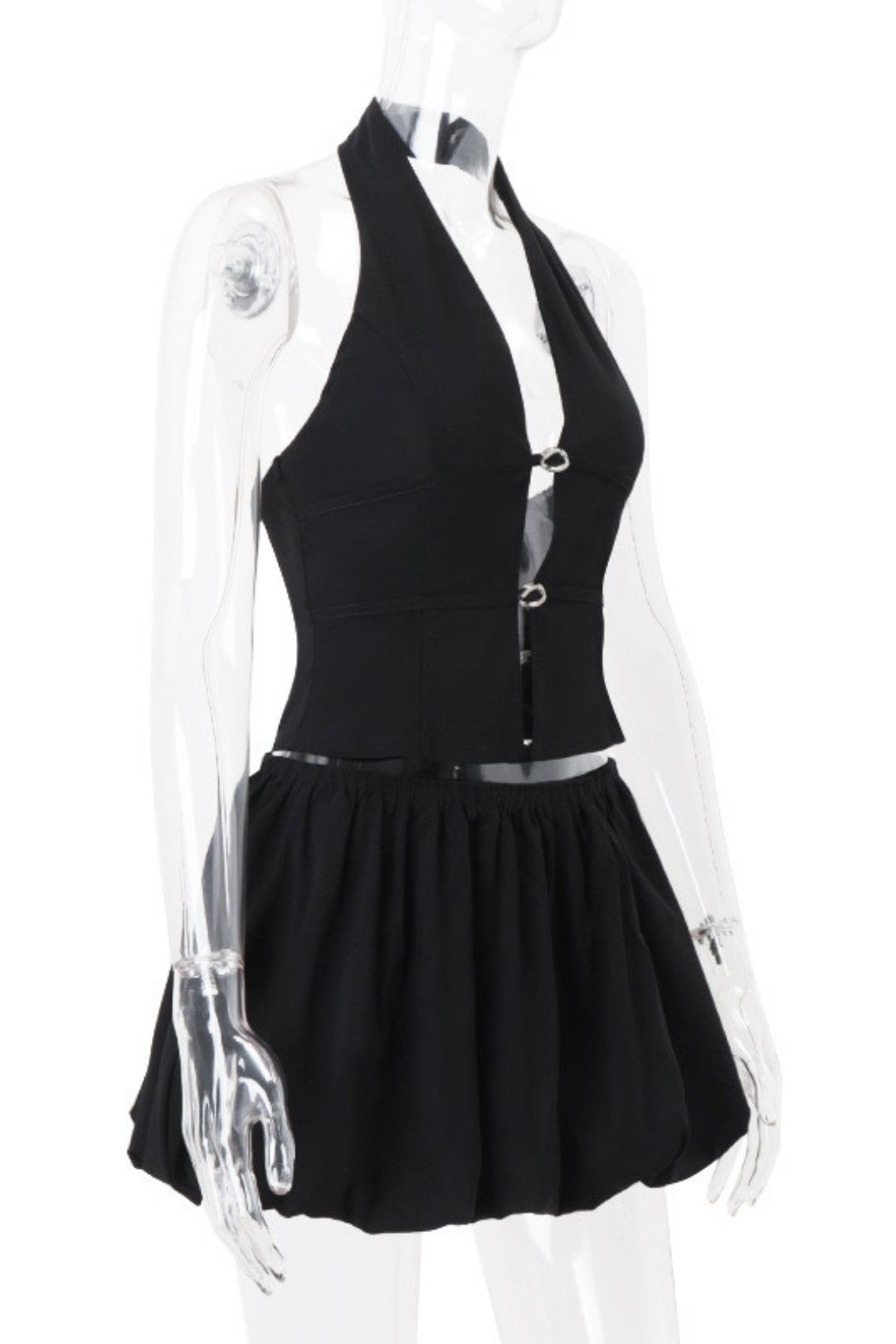 V Low-cut Hollow Halter Vest Female Bud Skirt Suit