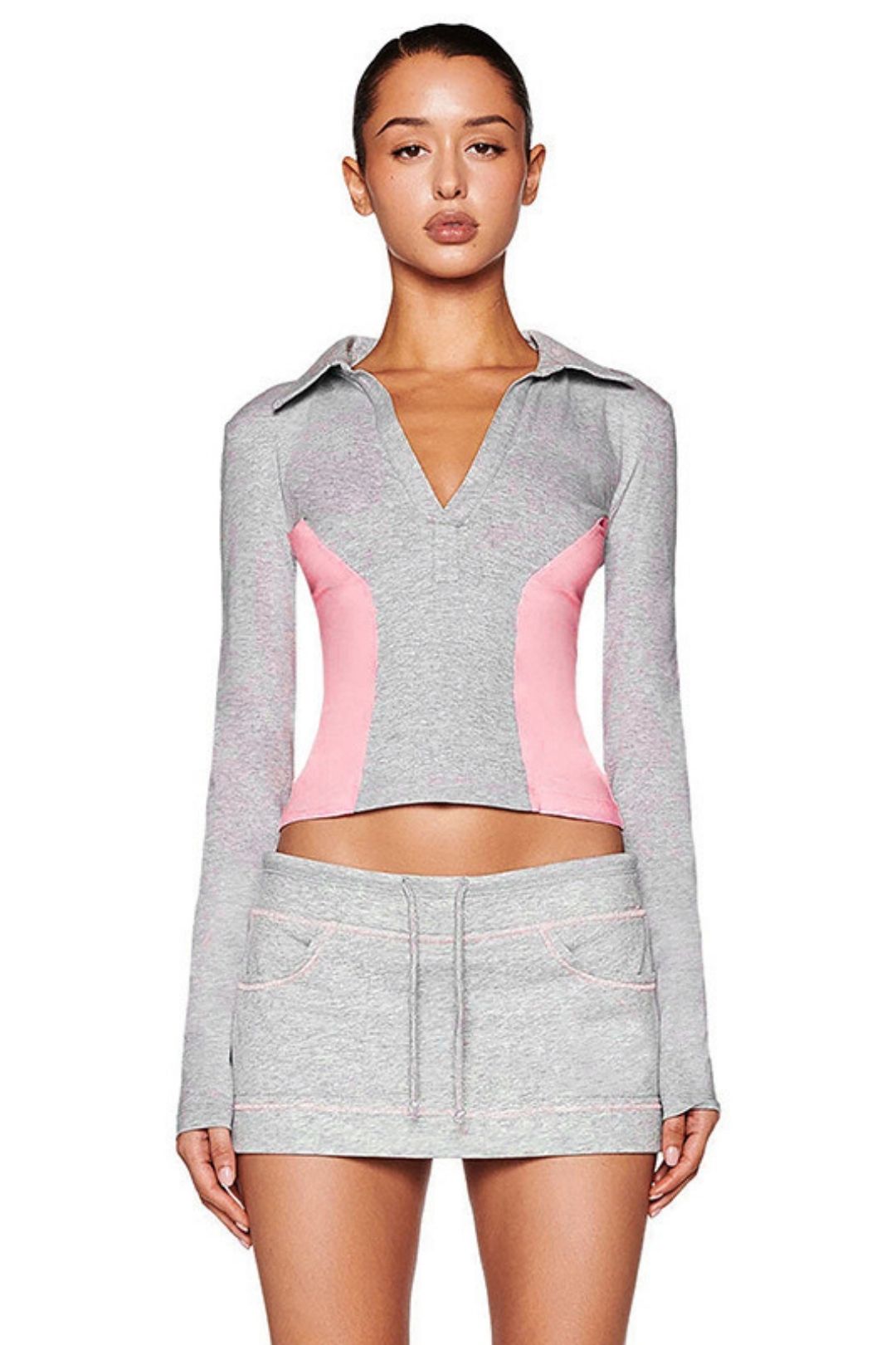 V-neck Lapel Sexy Tight Long-sleeved Suit