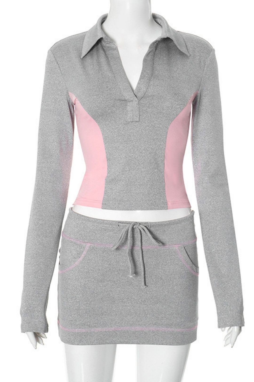 V-neck Lapel Sexy Tight Long-sleeved Suit