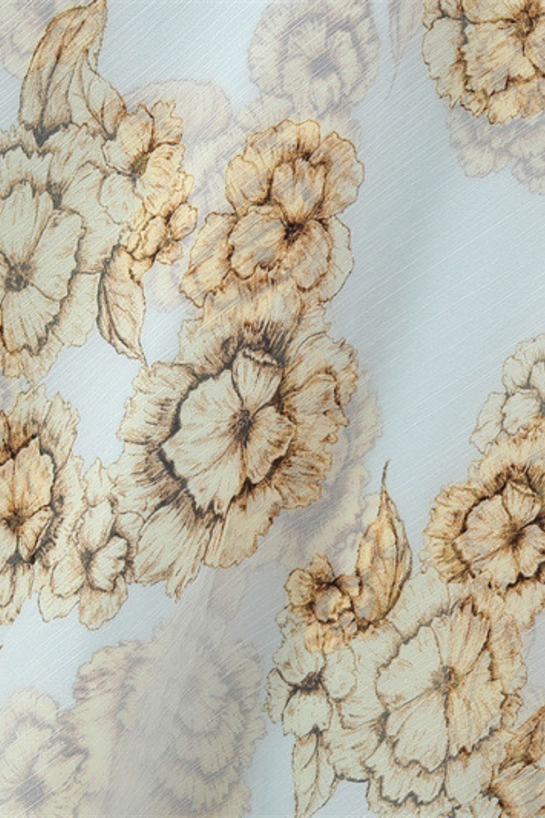 Print Shirt High Waist Midi Skirt Suit