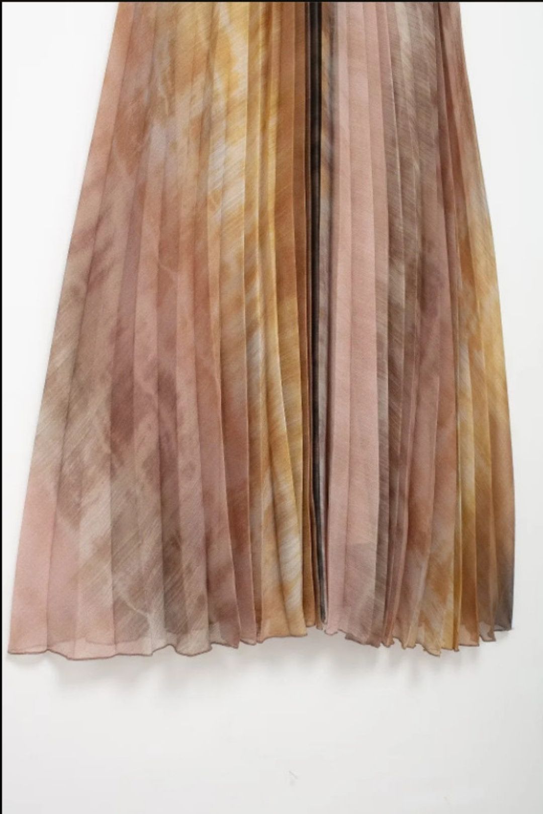 Tie-dye Printed Halter Neck Pleated Dress