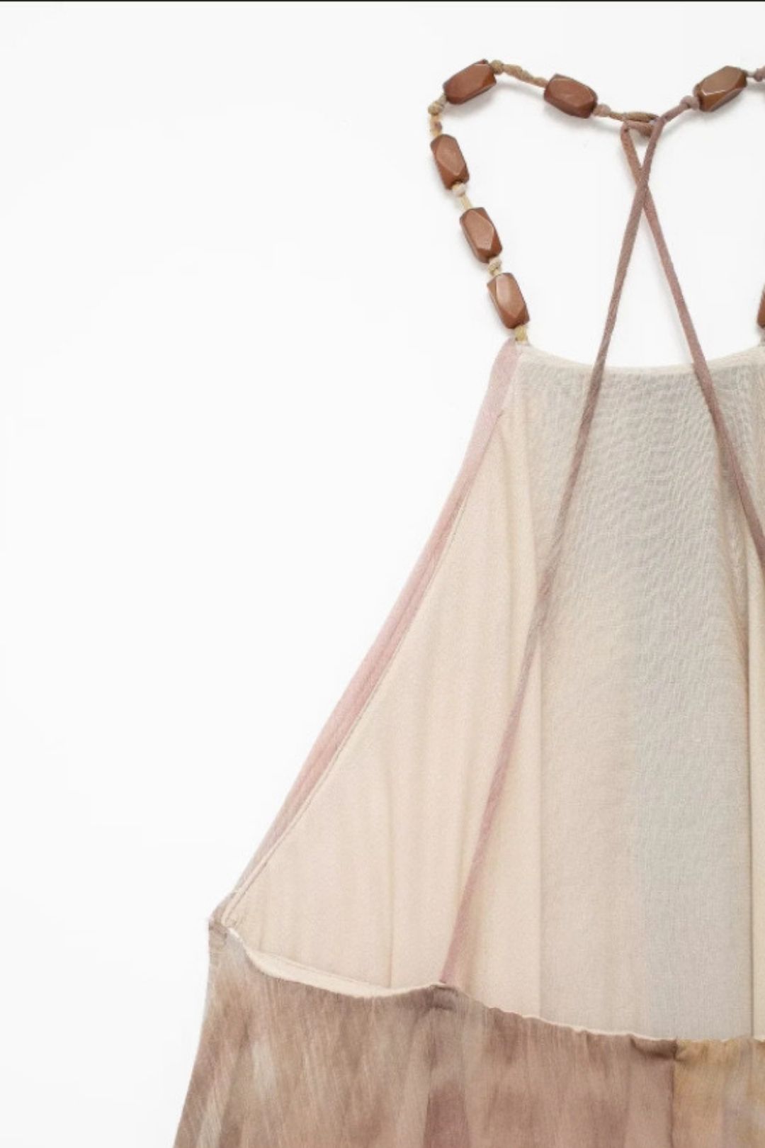 Tie-dye Printed Halter Neck Pleated Dress