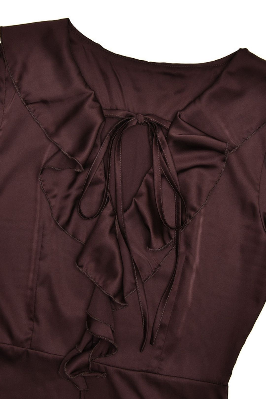 Sexy V-neck Splicing Ruffled Slim Short Skirt