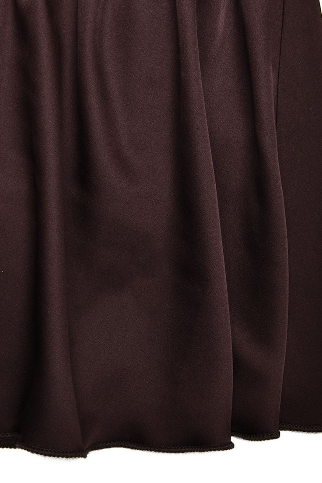 Sexy V-neck Splicing Ruffled Slim Short Skirt