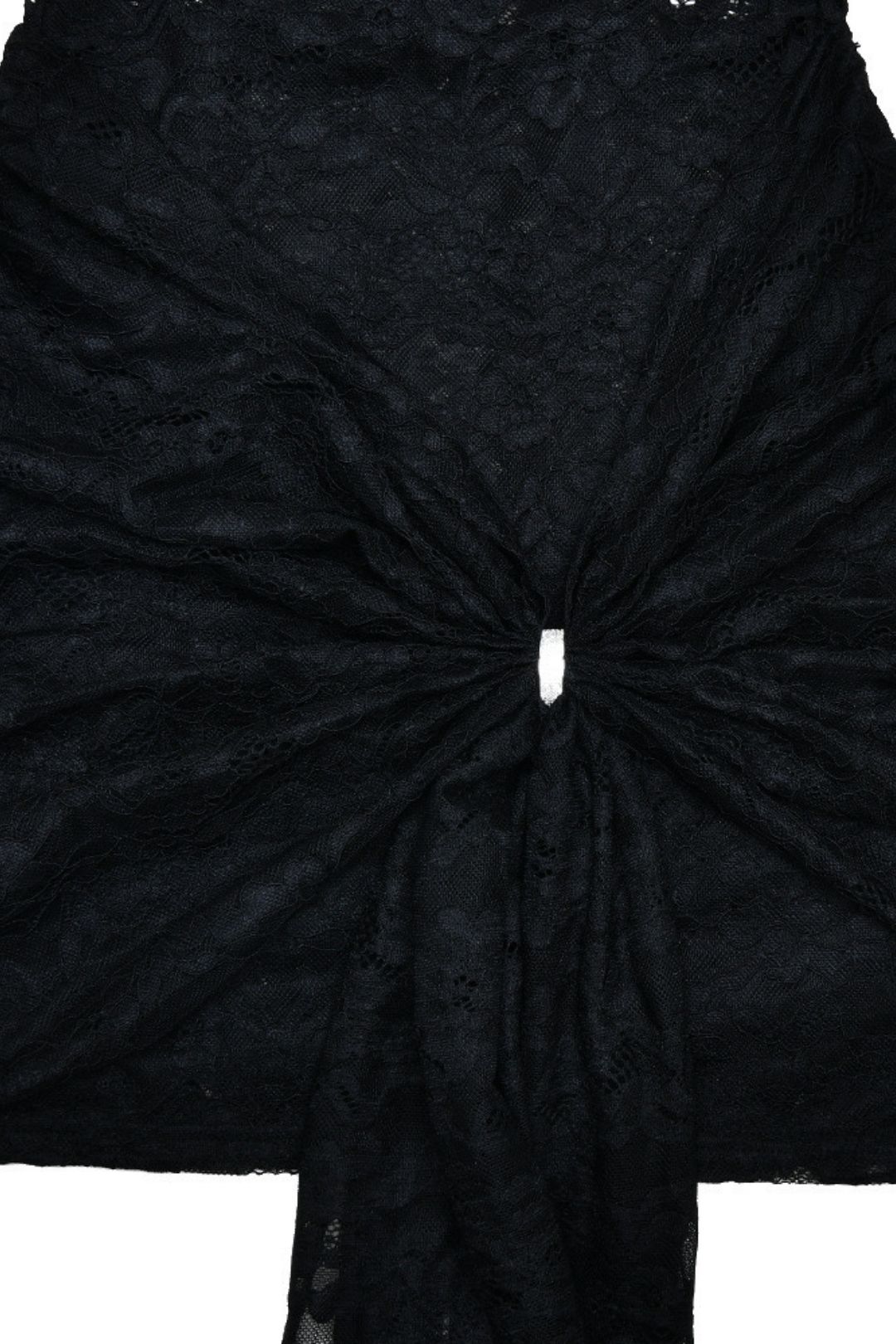 Sexy Slim Lace  Long-sleeved See-through Tight Pleated Hip Skirt