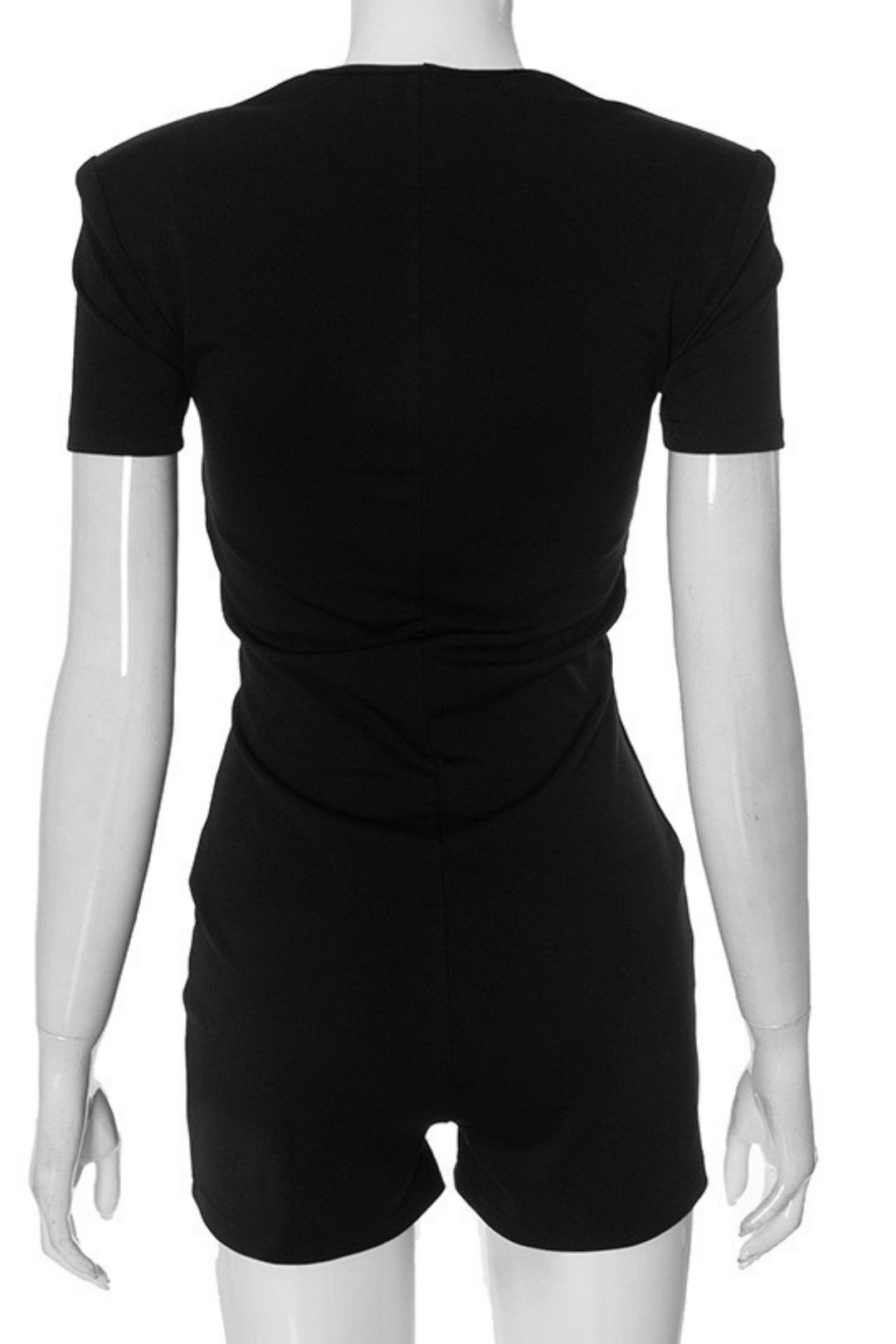 Jumpsuit Black V-neck Short-sleeved Pants Suit