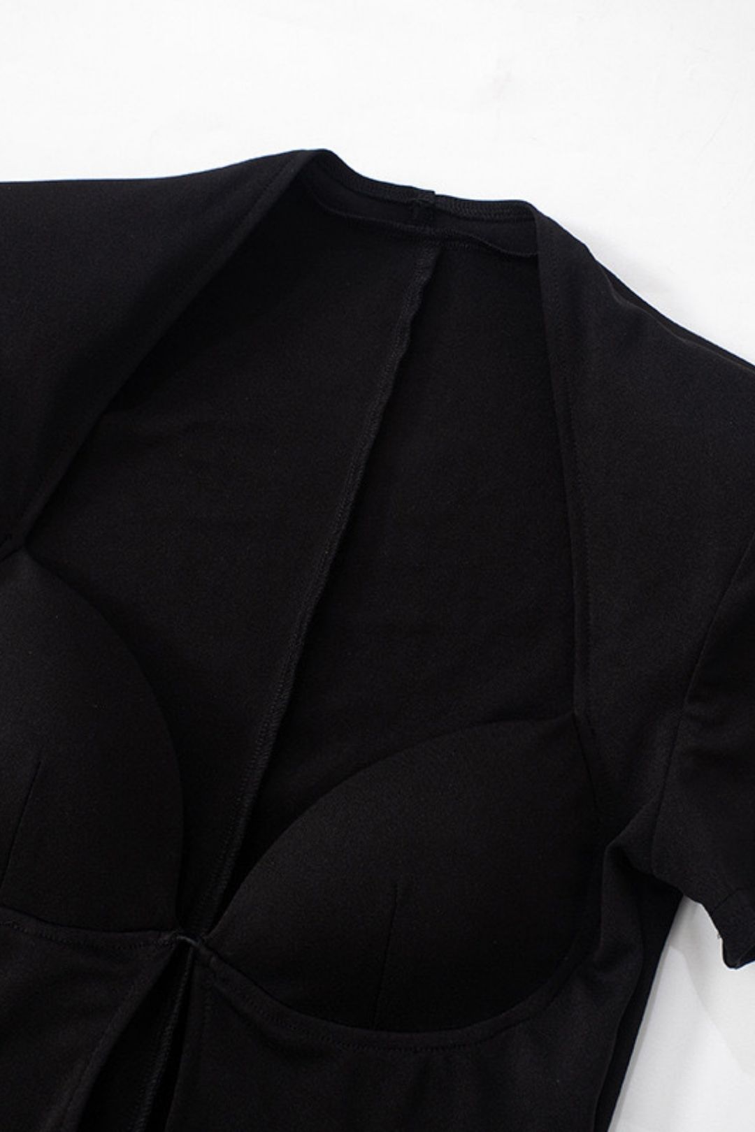 Jumpsuit Black V-neck Short-sleeved Pants Suit