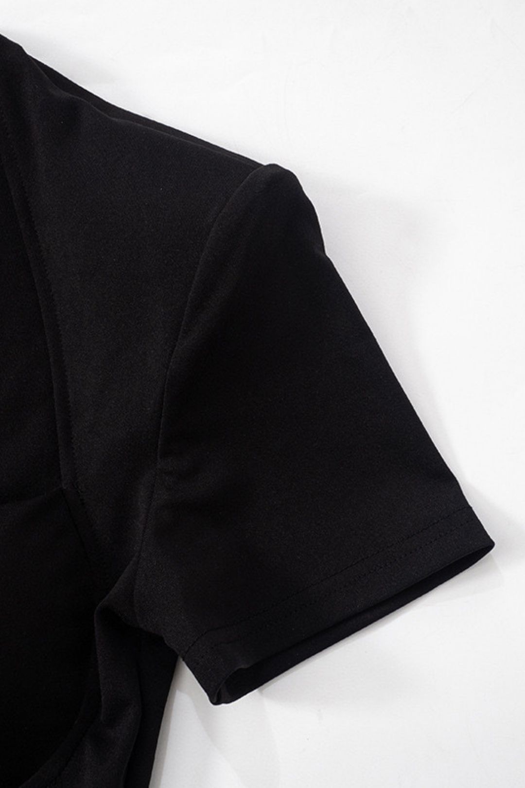 Jumpsuit Black V-neck Short-sleeved Pants Suit