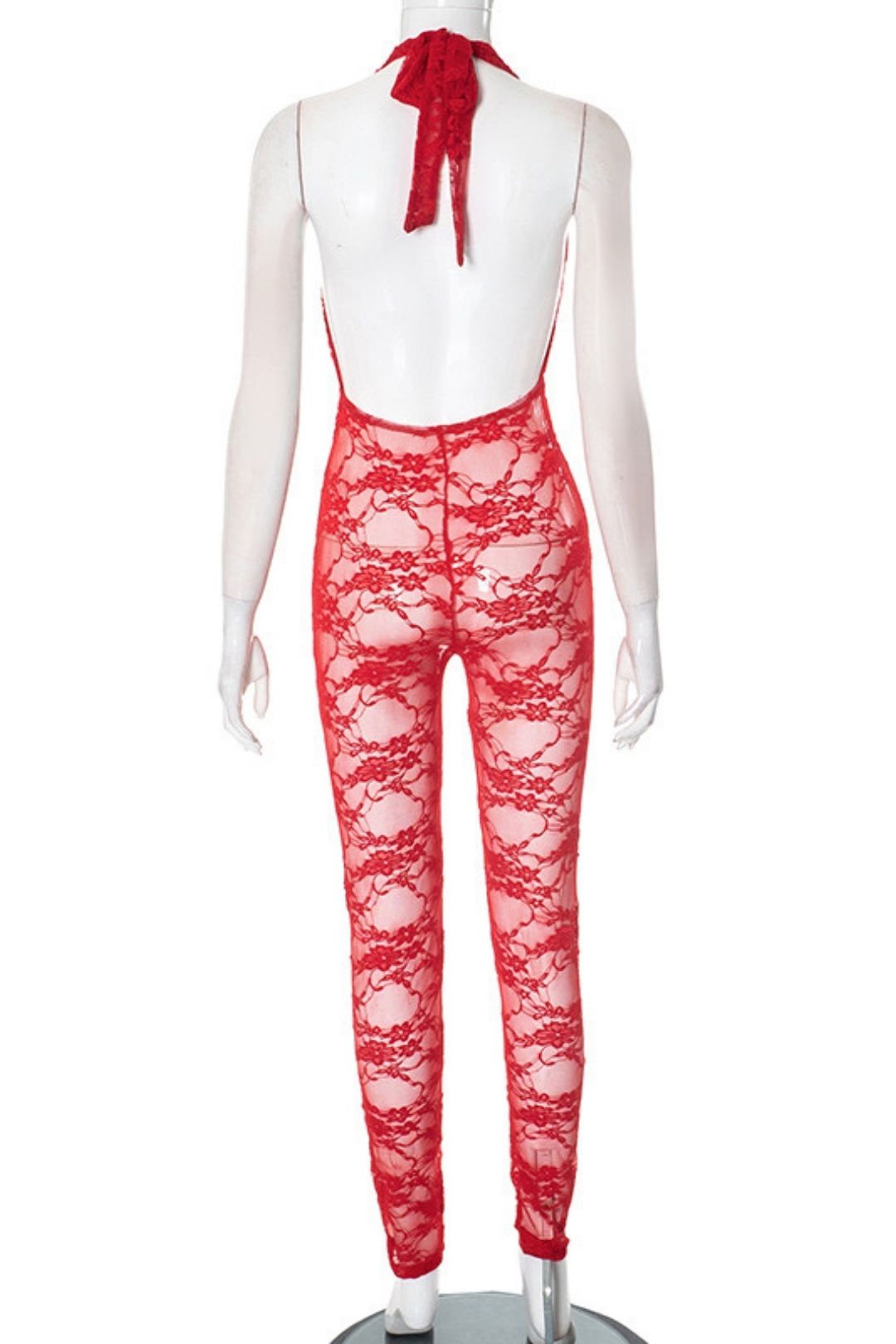 Sexy Halter Neck Deep V Jumpsuit