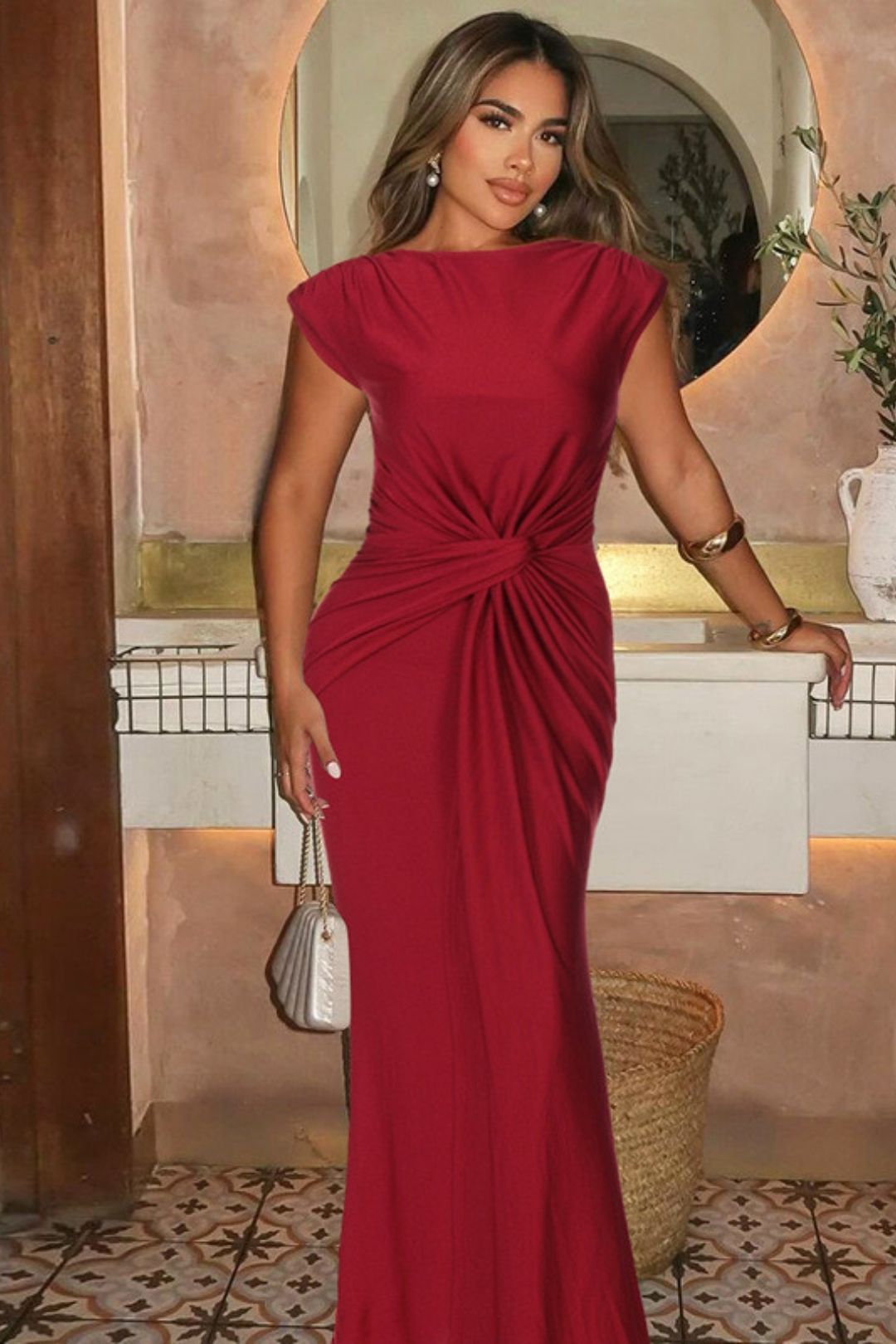 Solid Color Sleeveless Dress