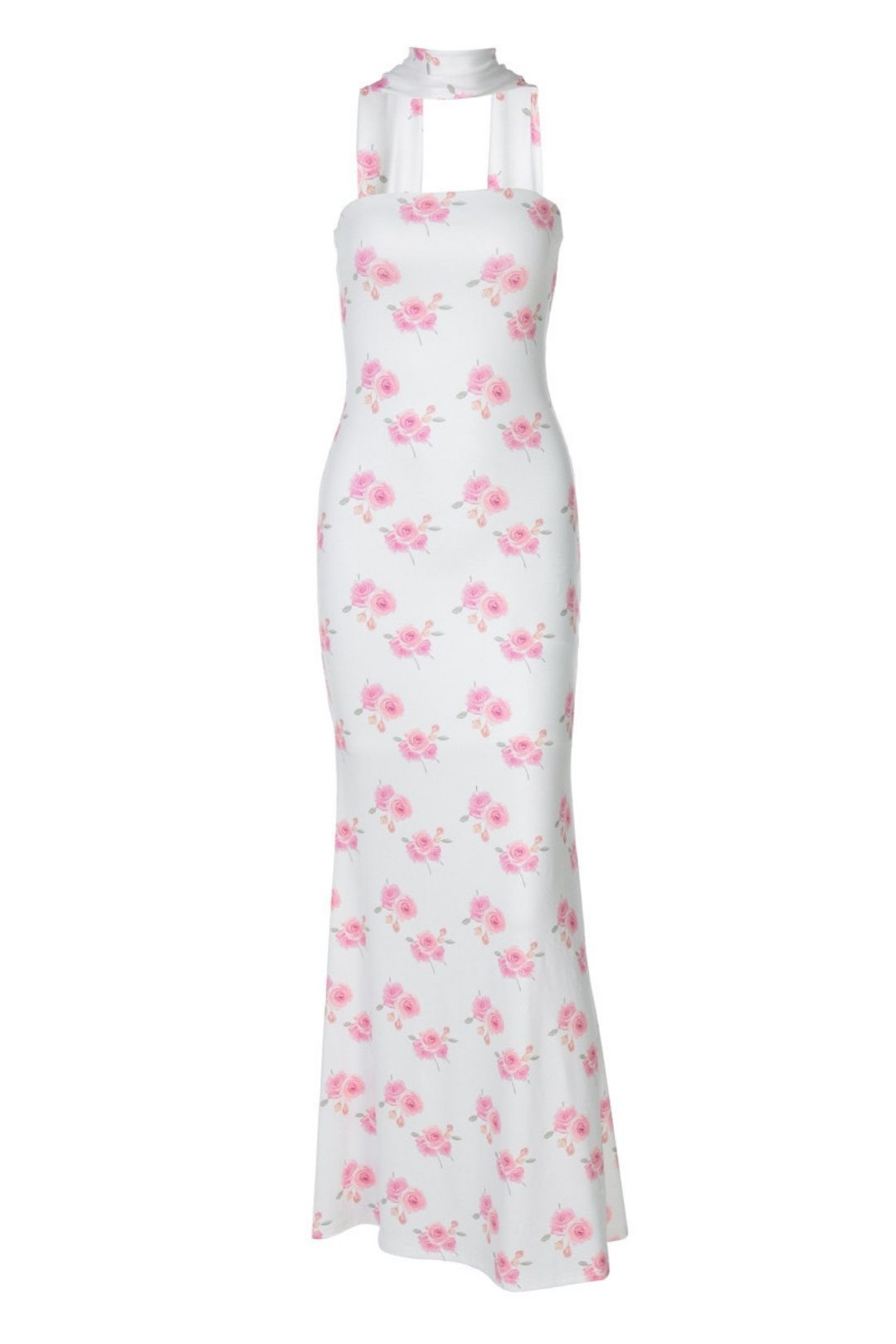 Printed Slim Fit Tube Top Sexy Backless Dress