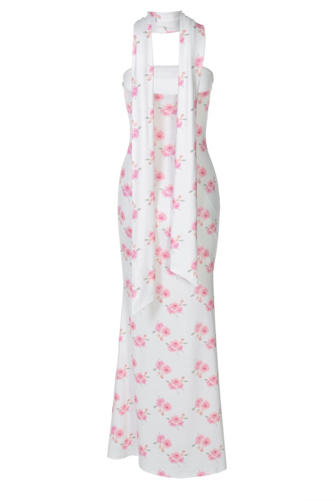 Printed Slim Fit Tube Top Sexy Backless Dress