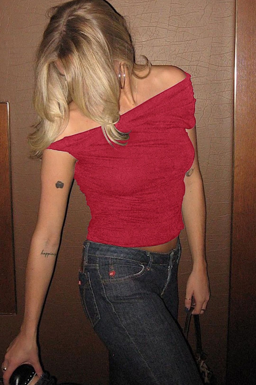 Slim Pleated Irregular T-shirt Tops