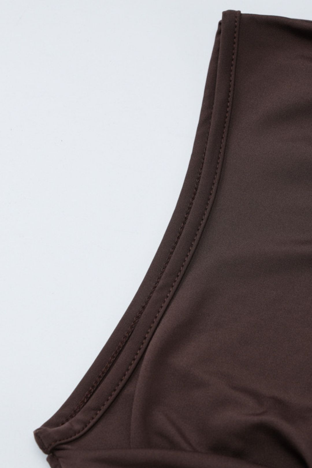 Slim Round Neck Gathered Hip Sleeveless Dress