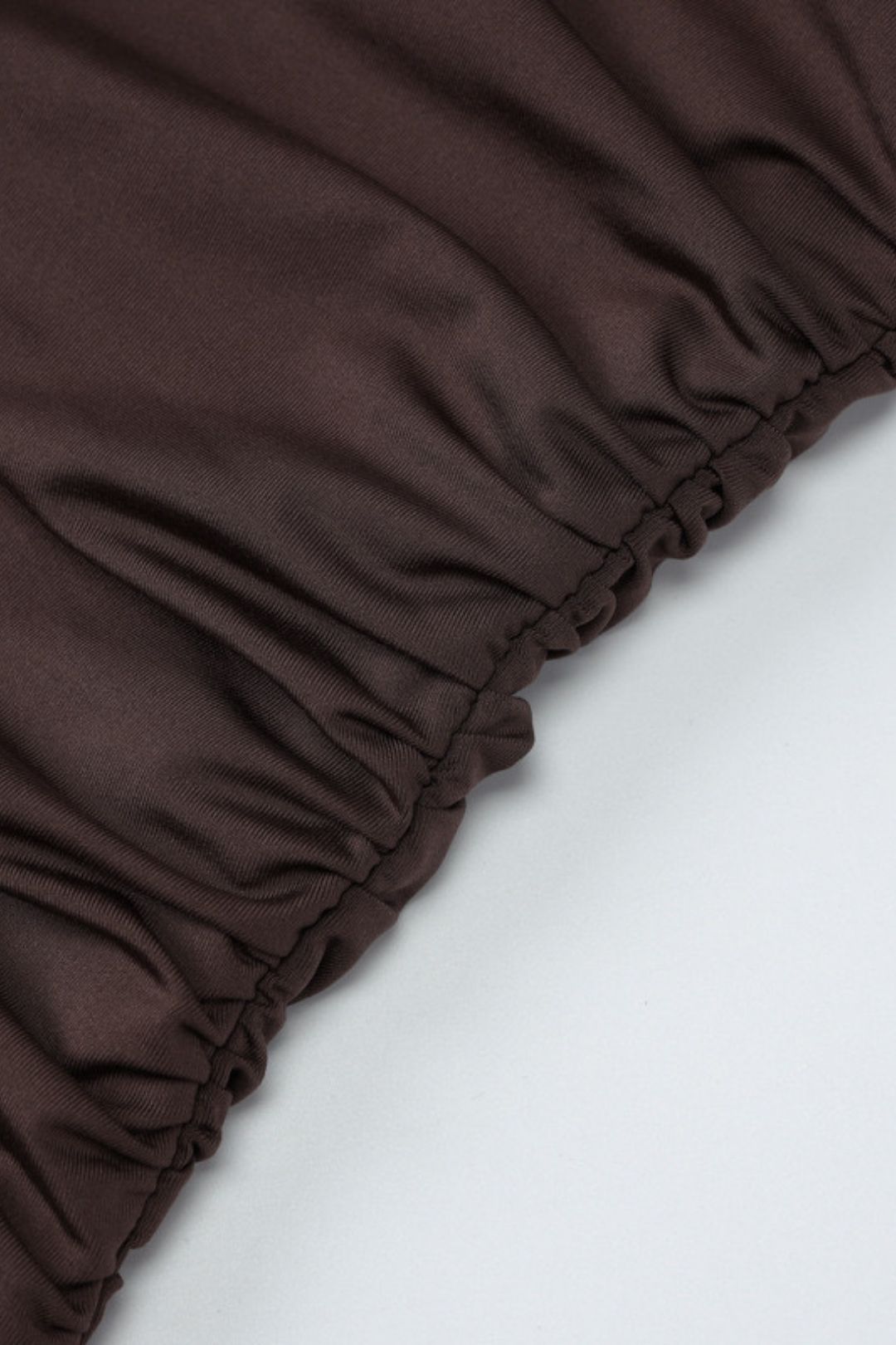 Slim Round Neck Gathered Hip Sleeveless Dress