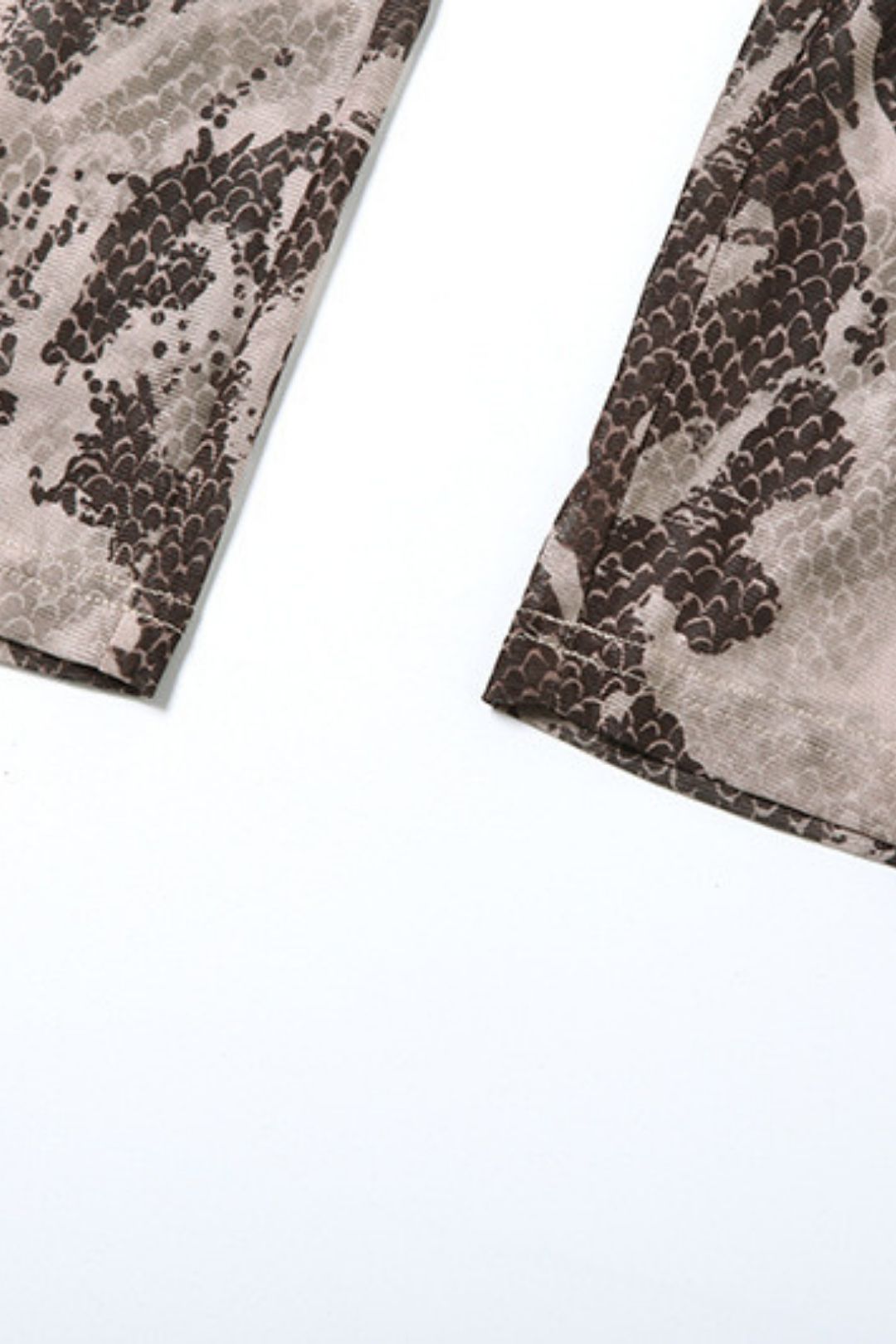 Sexy Backless Fashion Printed Perspective Mesh Jumpsuit