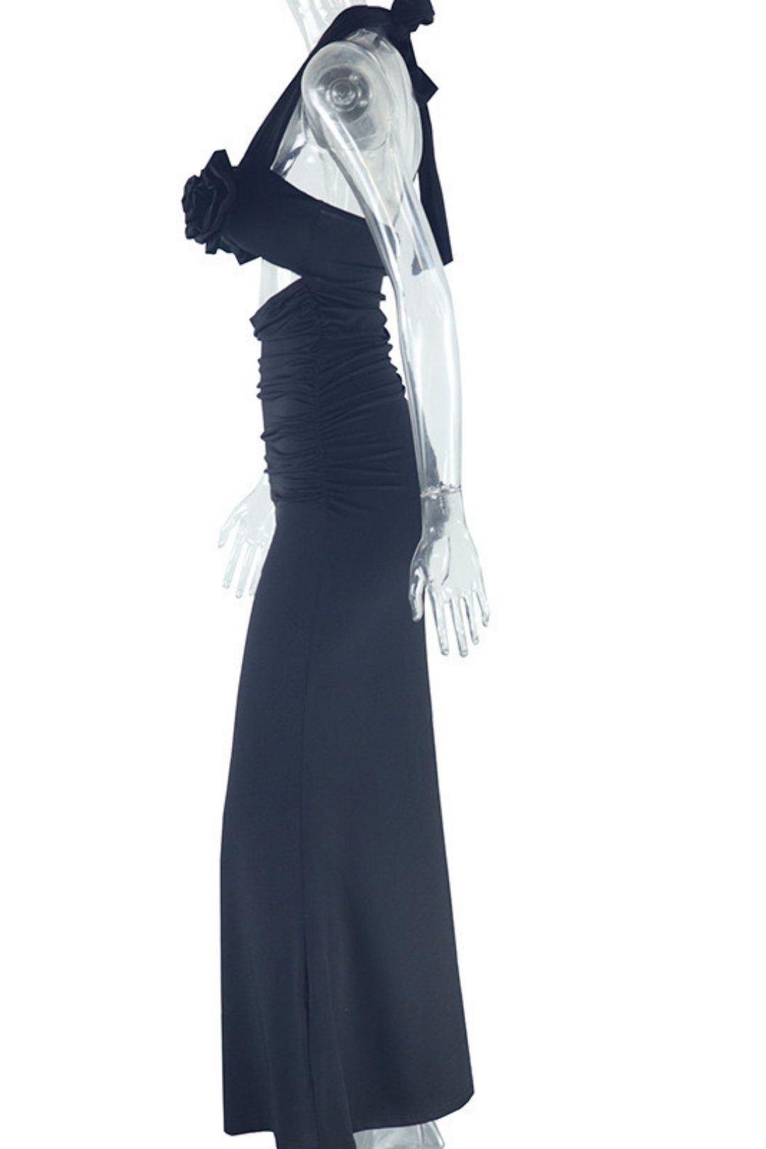 Dimensional Flower Decoration High Waist One-step Skirt Dress Long Skirt