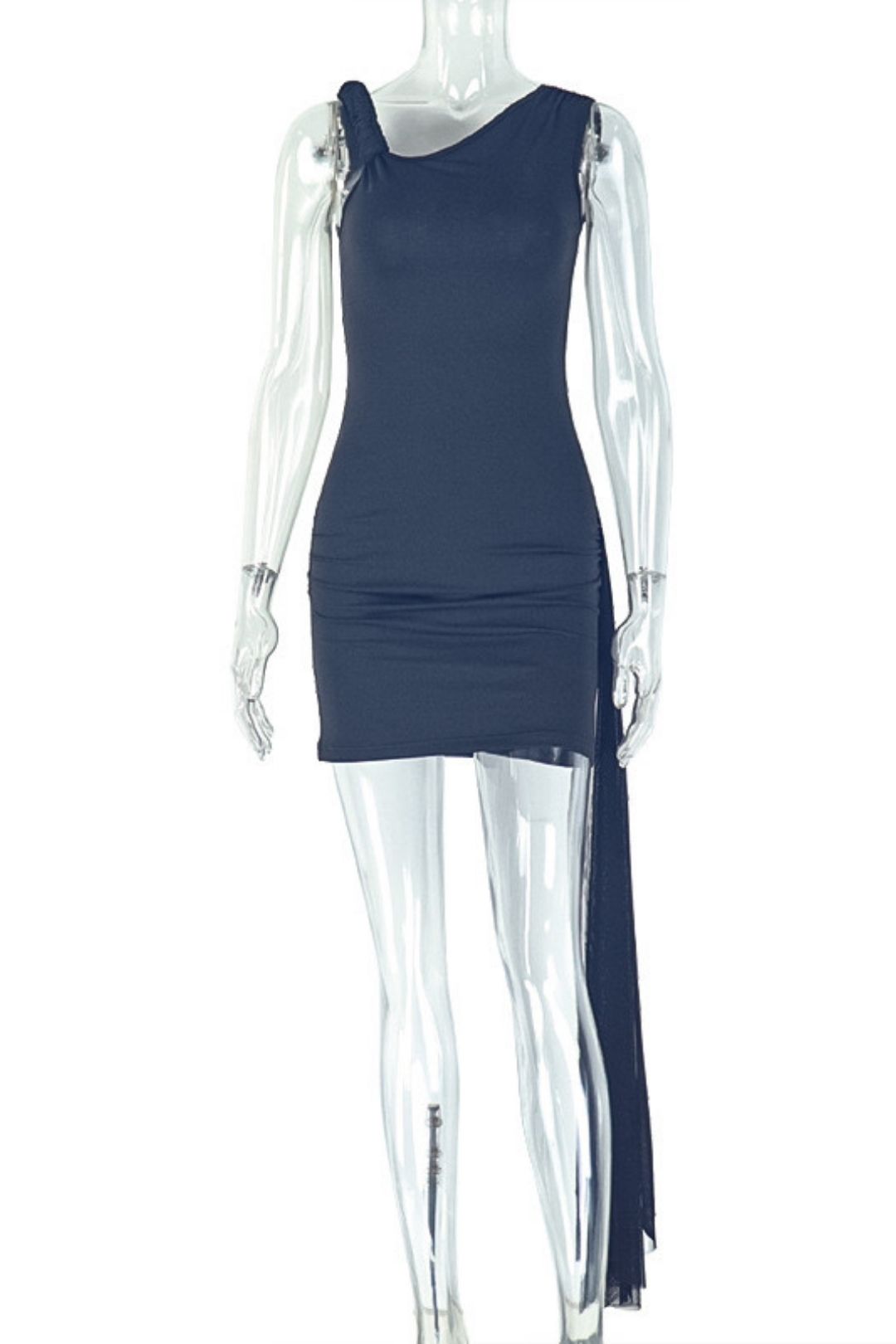 Hip Skirt Versatile Oblique Shoulder Slim Short Dress