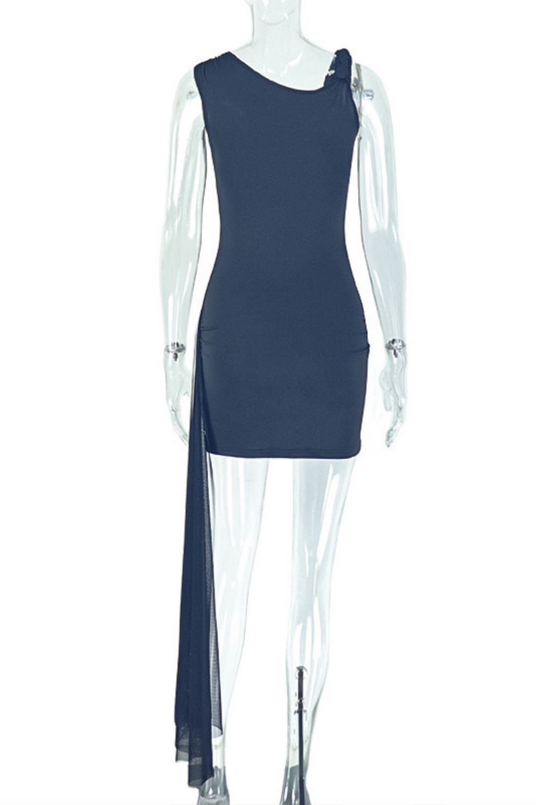 Hip Skirt Versatile Oblique Shoulder Slim Short Dress