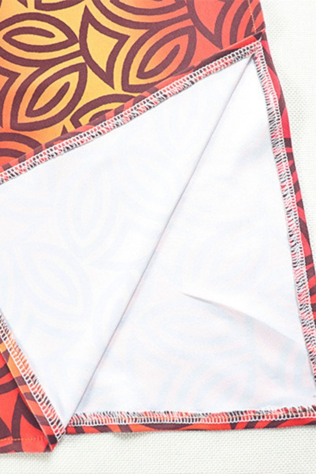 Hip-wrapped Slim-fitting Printed  Skirt High-neck Long-sleeved Short Dress