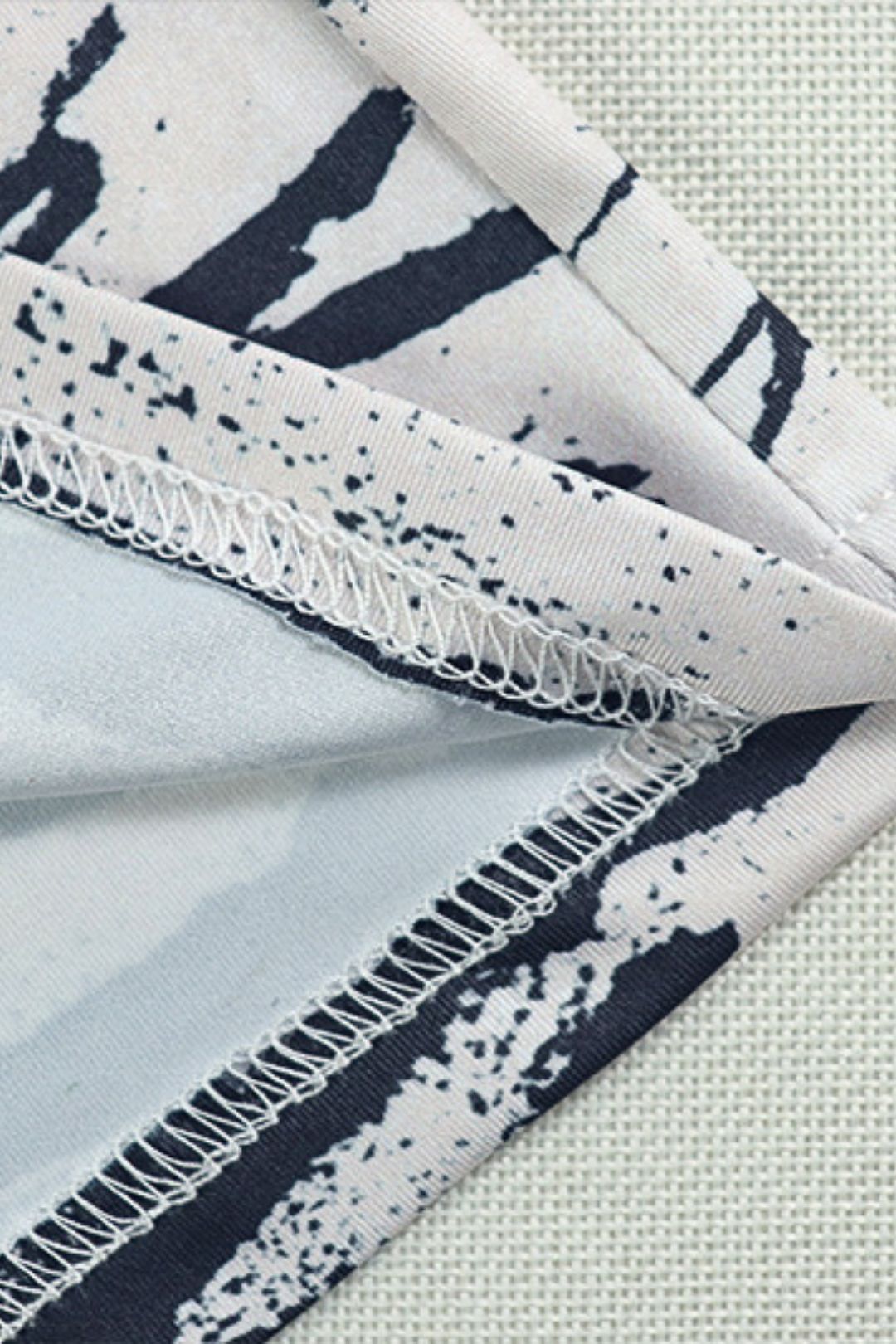 Wide-leg Pants Suit Backless Lace-up Black And White Color Matching Two-piece Suit