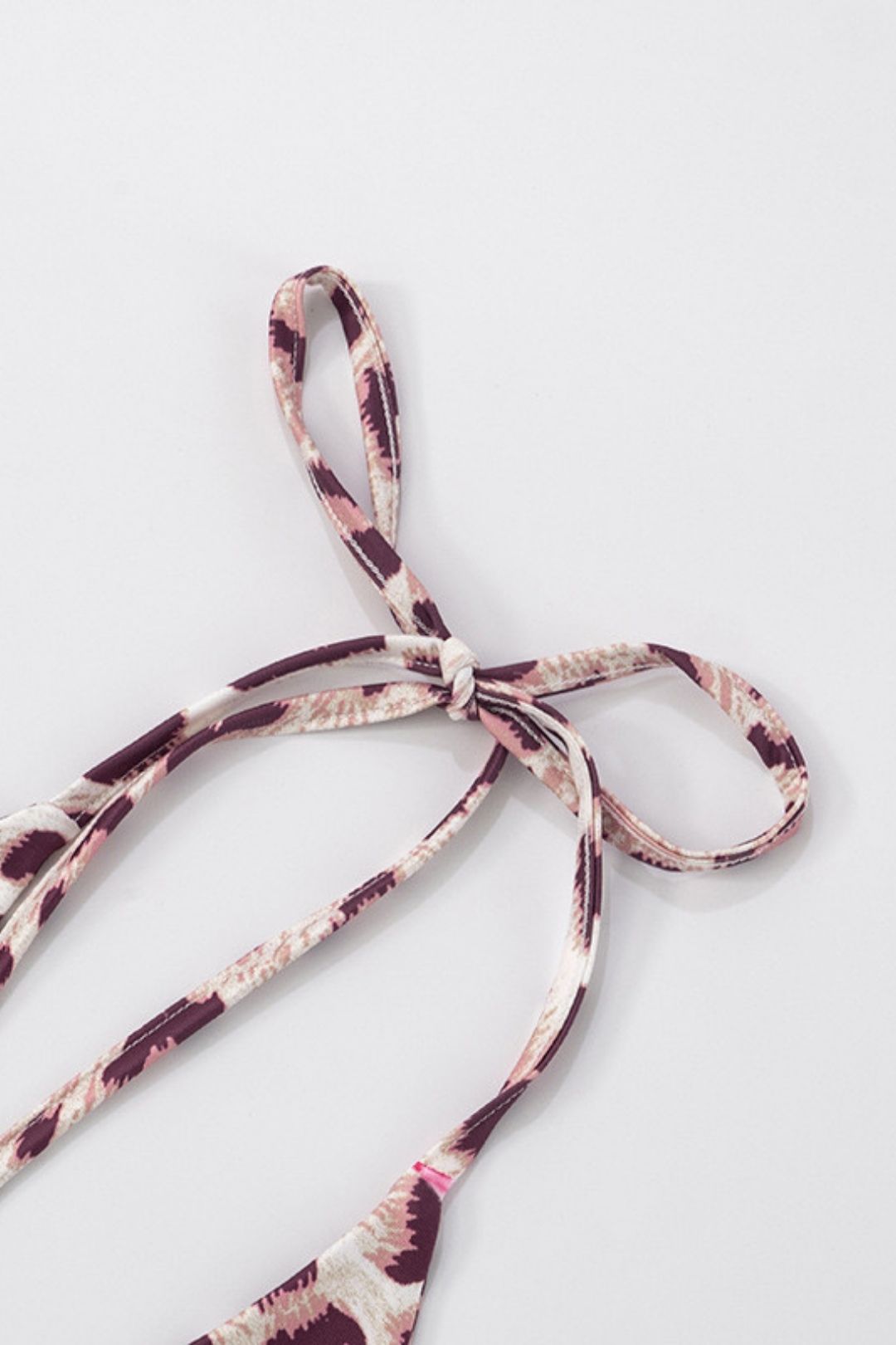 Sexy Flower Leopard Print Swing Neck Halter Neck Backless Rope Dress