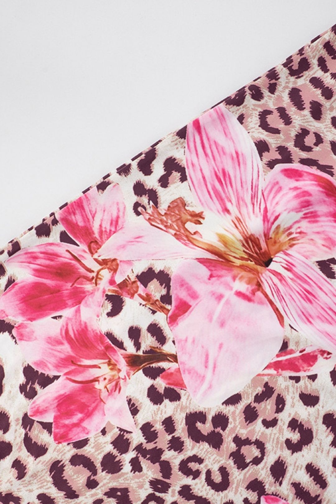 Sexy Flower Leopard Print Swing Neck Halter Neck Backless Rope Dress