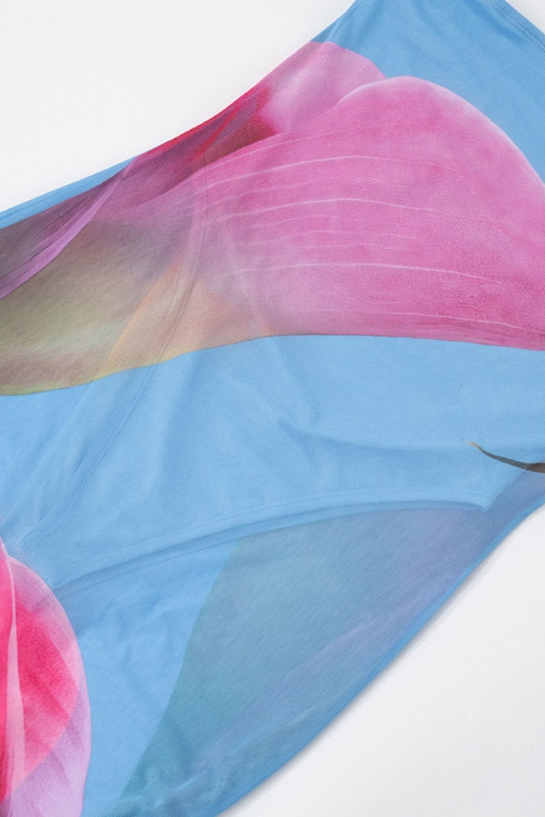 Print Chiffon Fake Two-piece Tube Top Dress