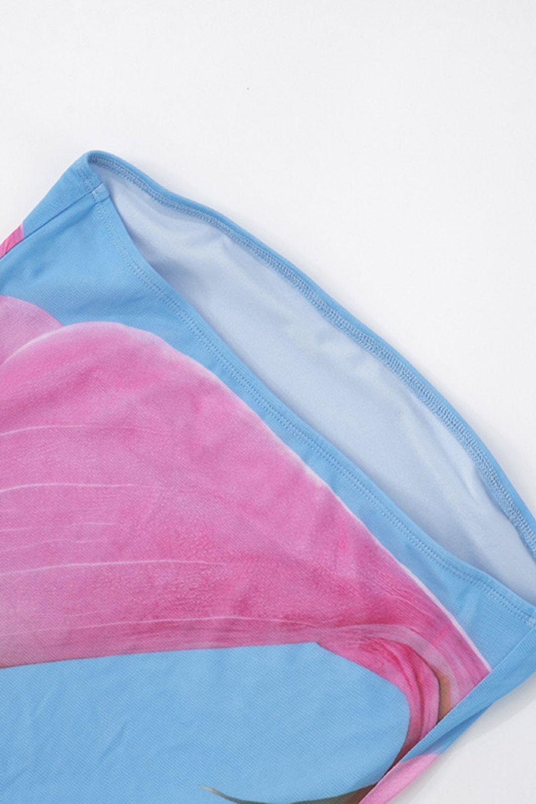 Print Chiffon Fake Two-piece Tube Top Dress