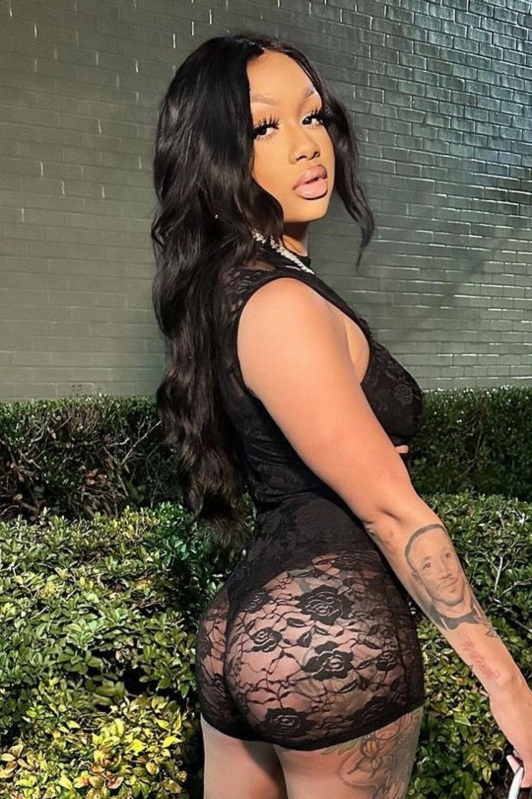 Sexy Lace Stitching Hollow Sleeveless Tight Jumpsuit Shorts