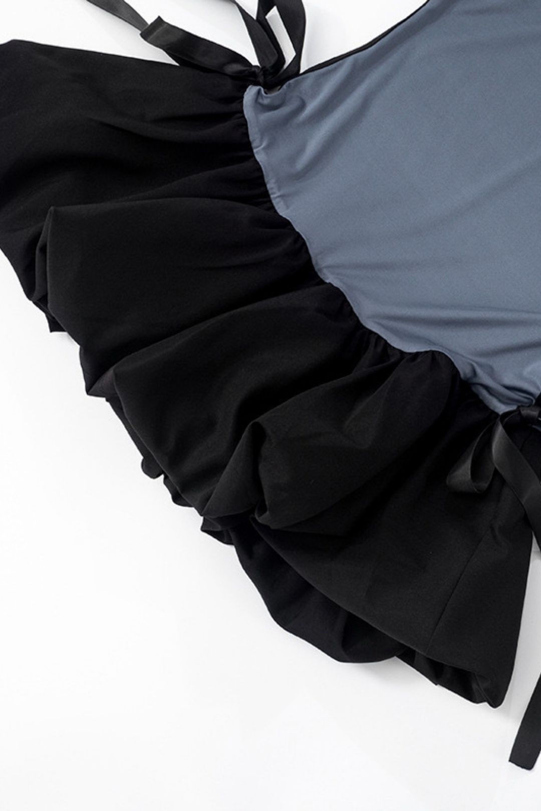 Stitching Sleeveless Sling Bow Flower Bud Dress