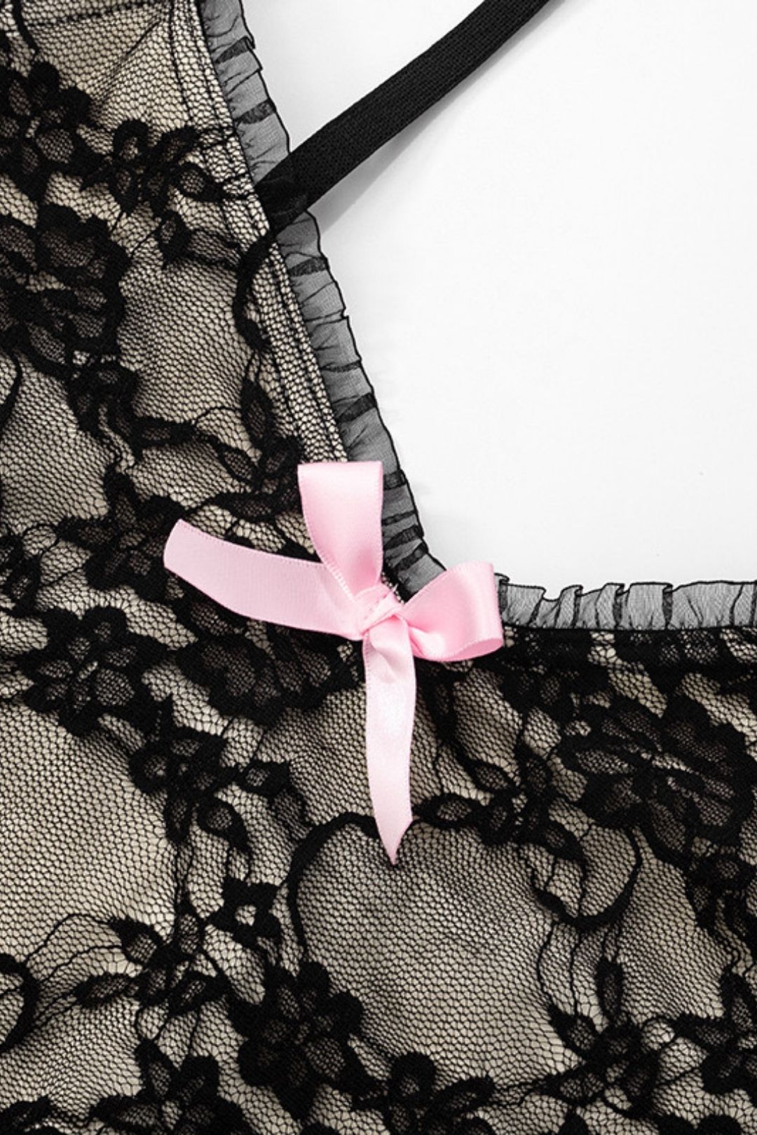 Lace Bow Tight Jumpsuit Shorts