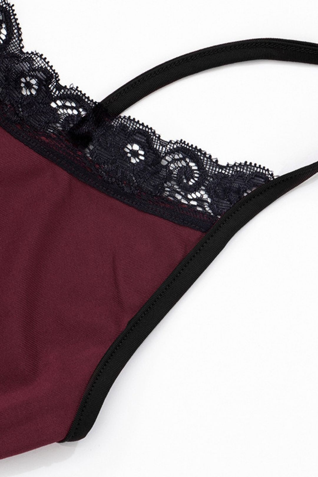 Sexy Deep V Lace Suspenders Tight Jumpsuit Shorts