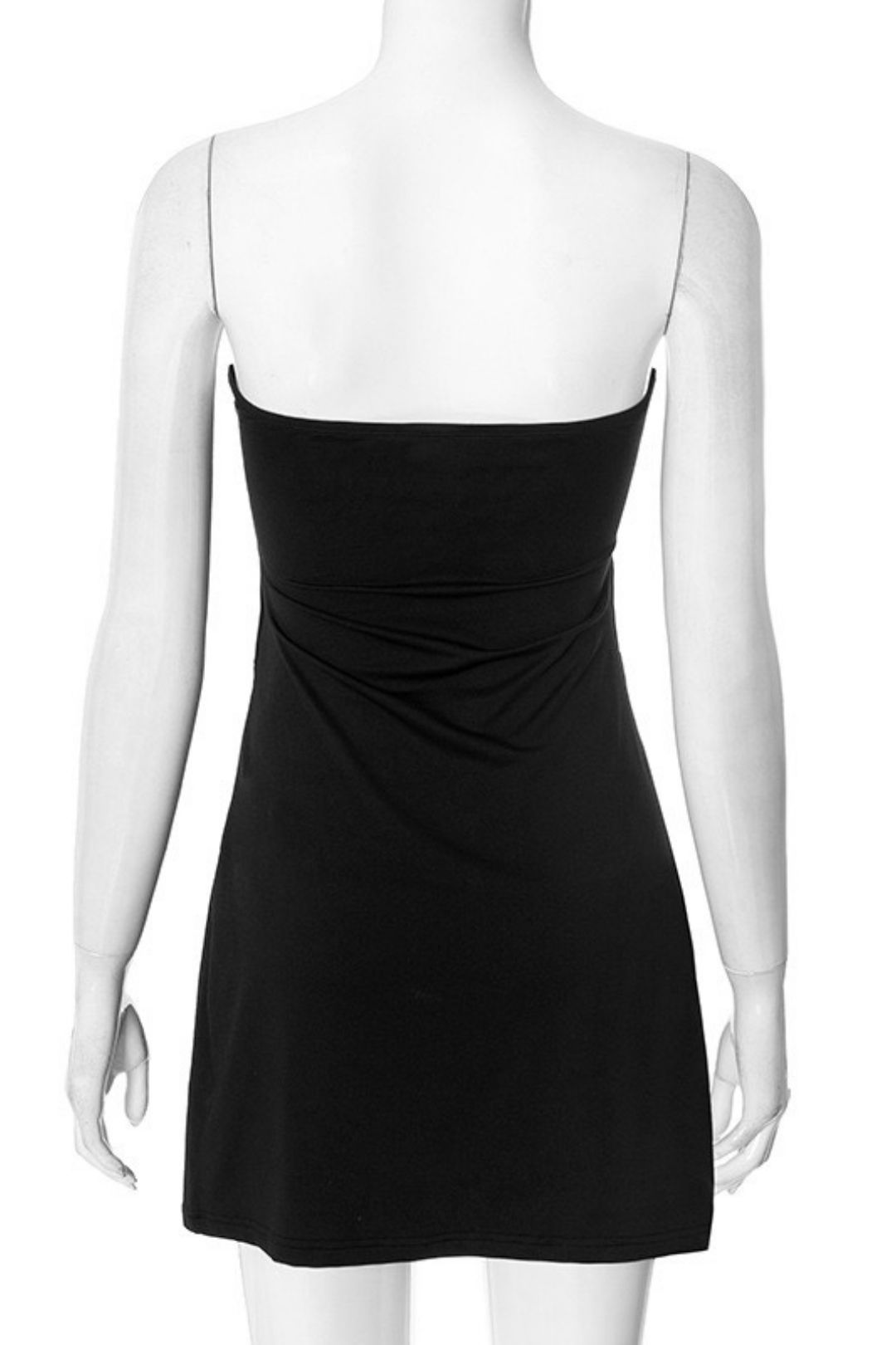 Tube Top Dress Metal Starfish Decoration Hollow Slim Short Skirt