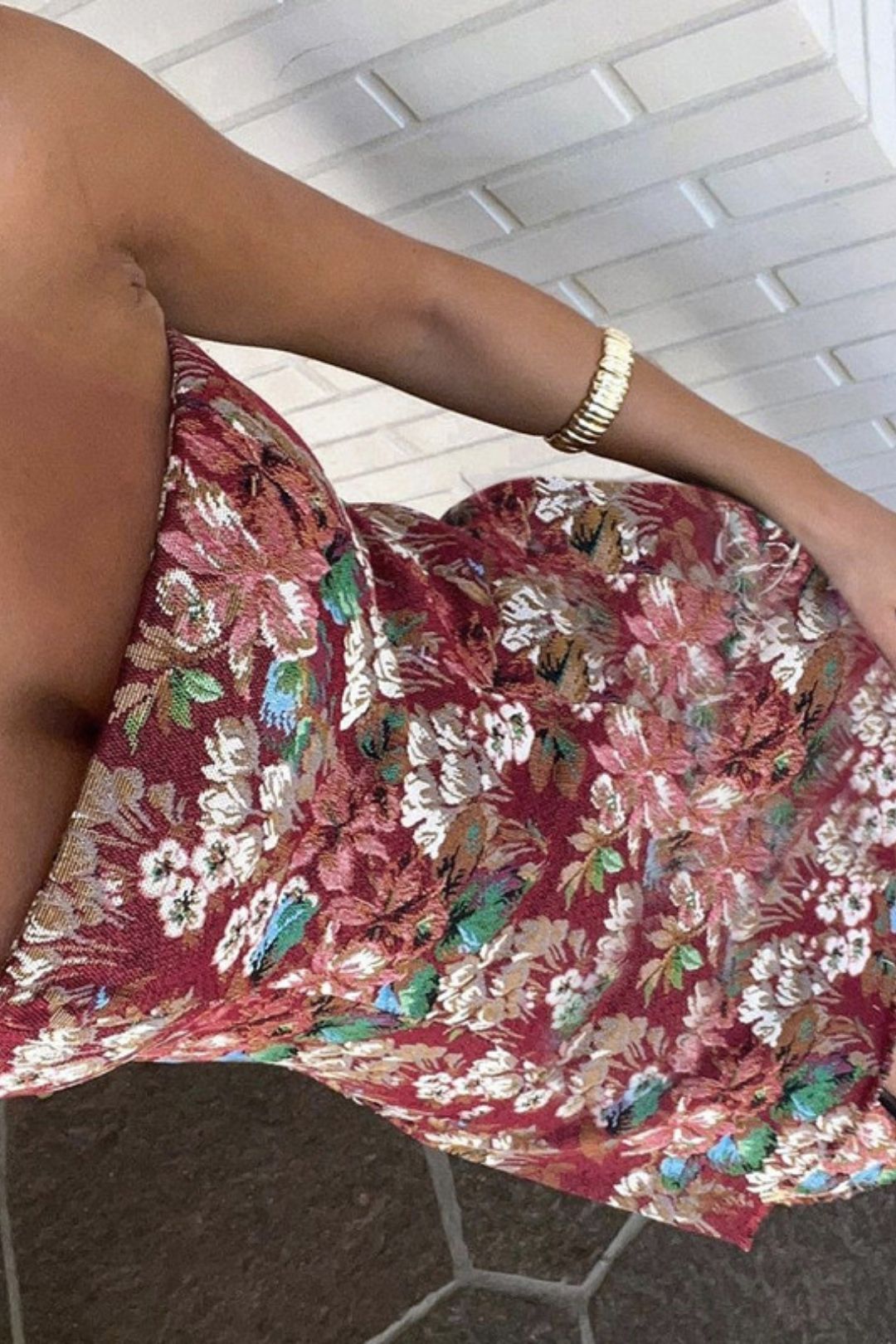 Retro Jacquard Tube Top Hip Women's Dress