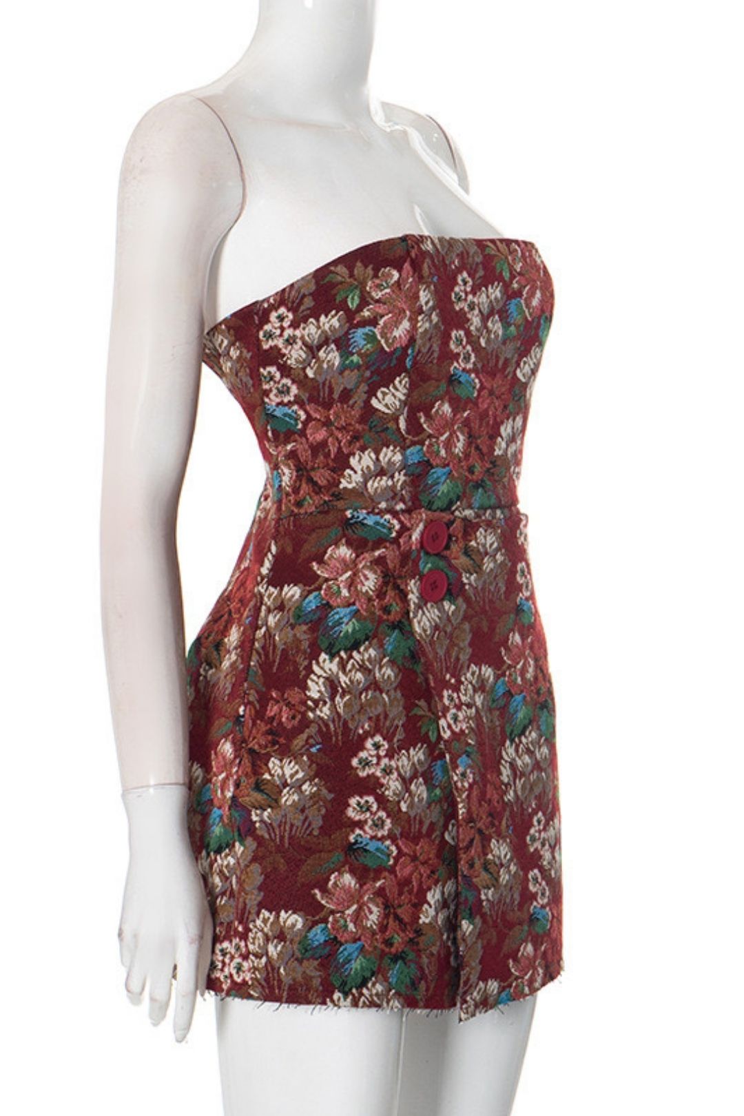 Retro Jacquard Tube Top Hip Women's Dress