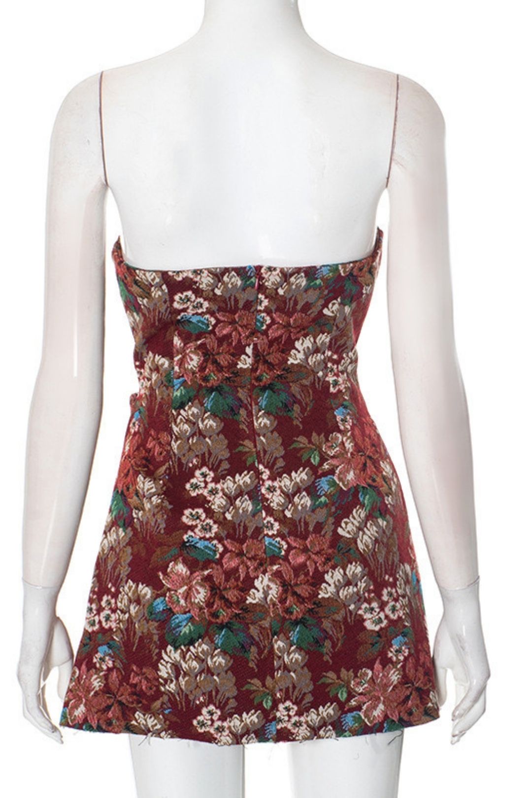 Retro Jacquard Tube Top Hip Women's Dress