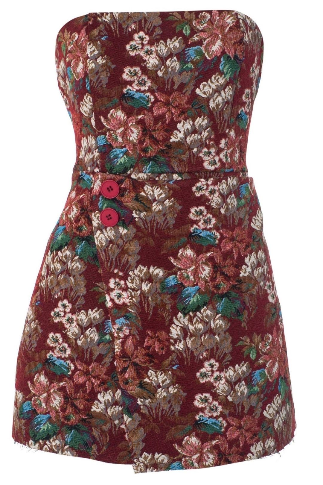 Retro Jacquard Tube Top Hip Women's Dress