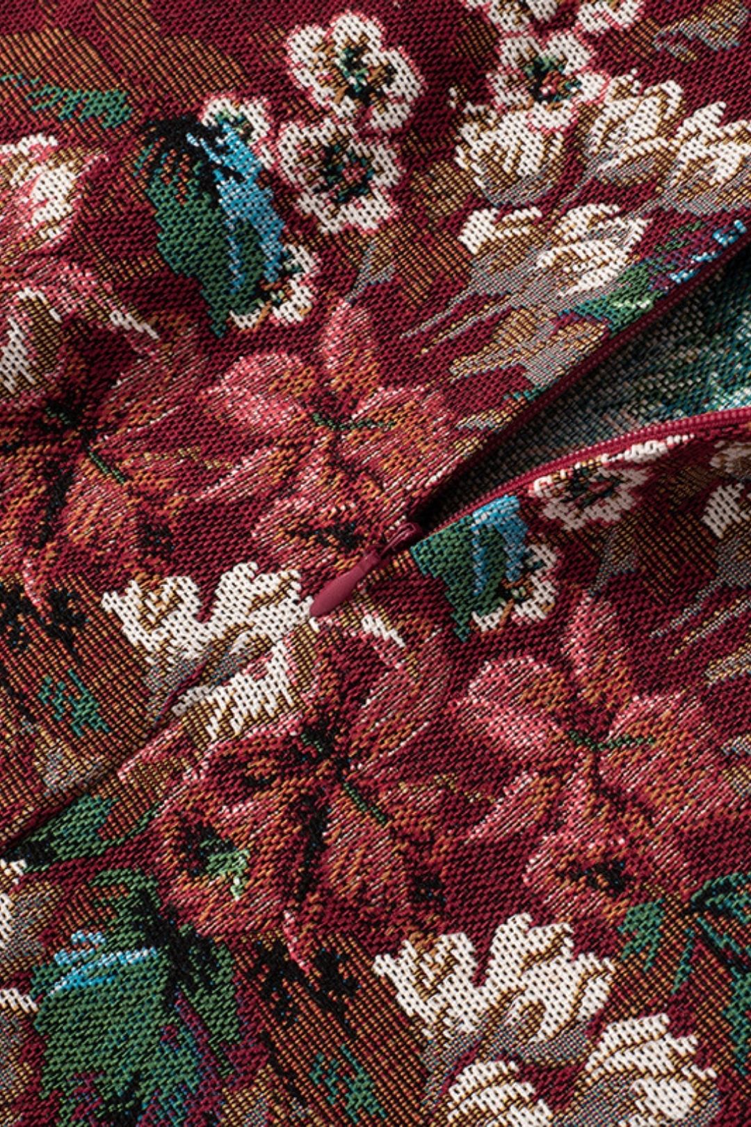 Retro Jacquard Tube Top Hip Women's Dress