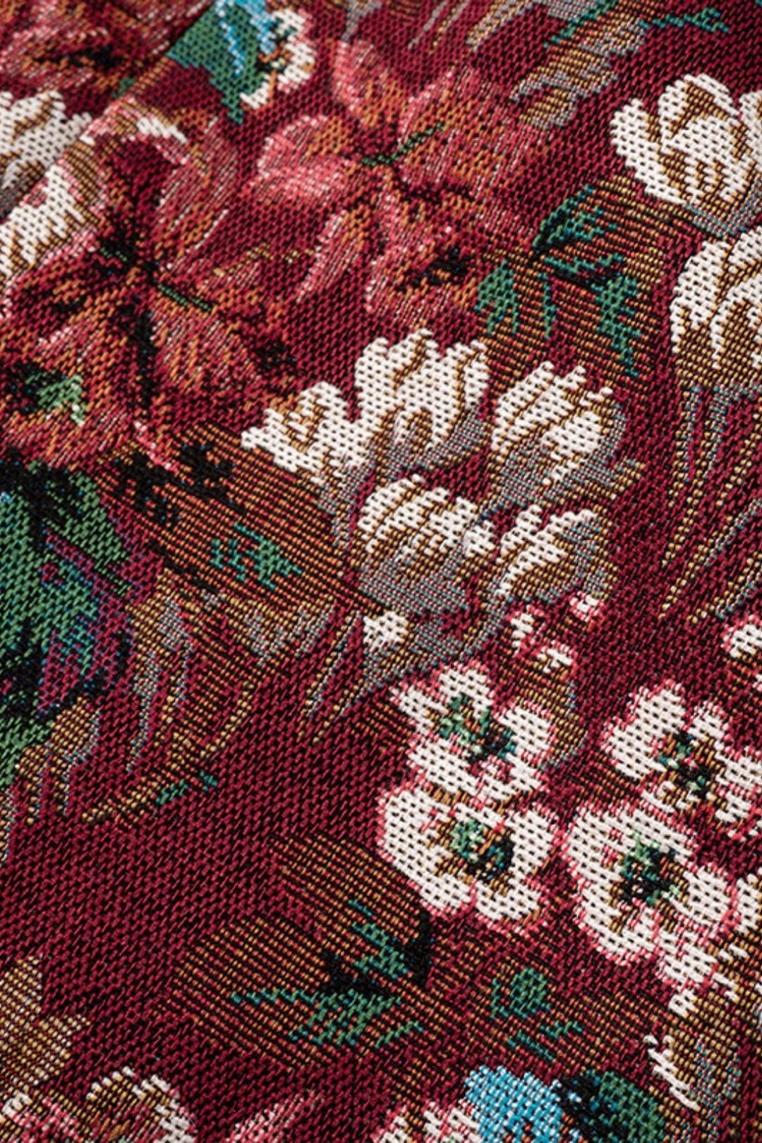 Retro Jacquard Tube Top Hip Women's Dress