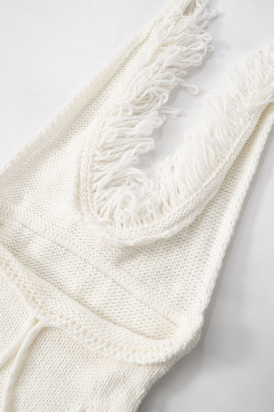 Short Skirt Cross-border Sexy Backless Lace-up Halter Neck Tassel Knitted Dress